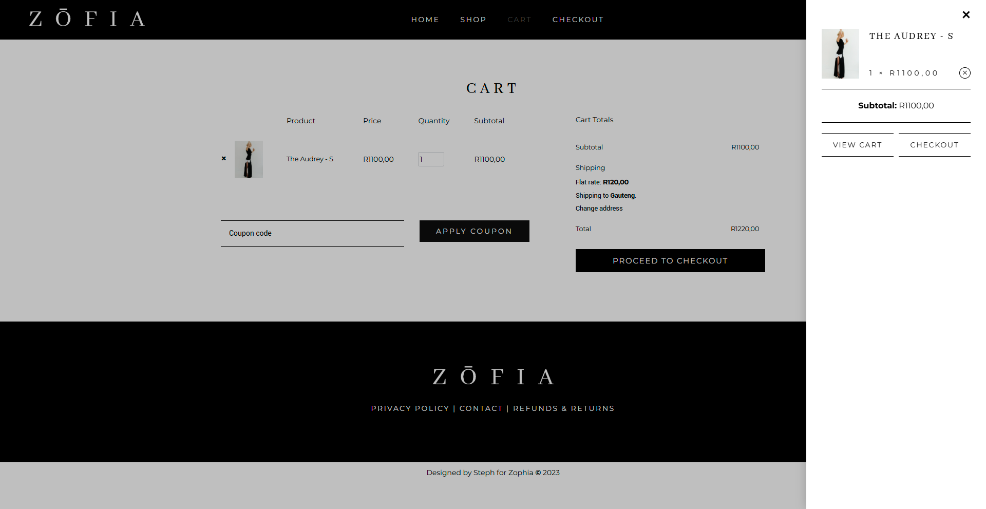Editorial style boutique ecommerce website on WordPress