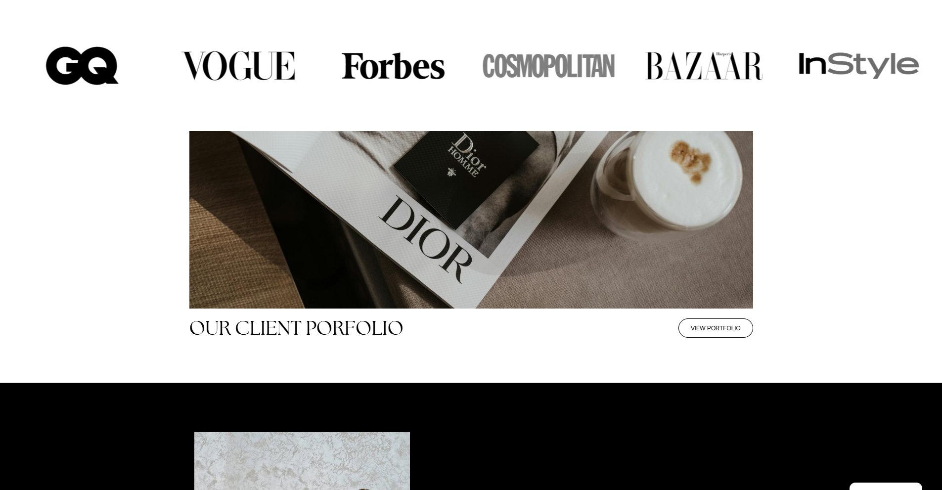 High-end consultancy website homepage design Dubai