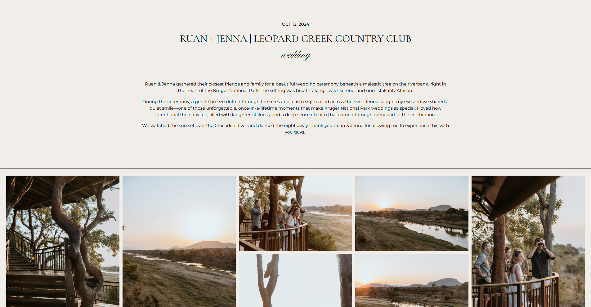 Wedding photographer website design for Willow Ray Photography on WordPress