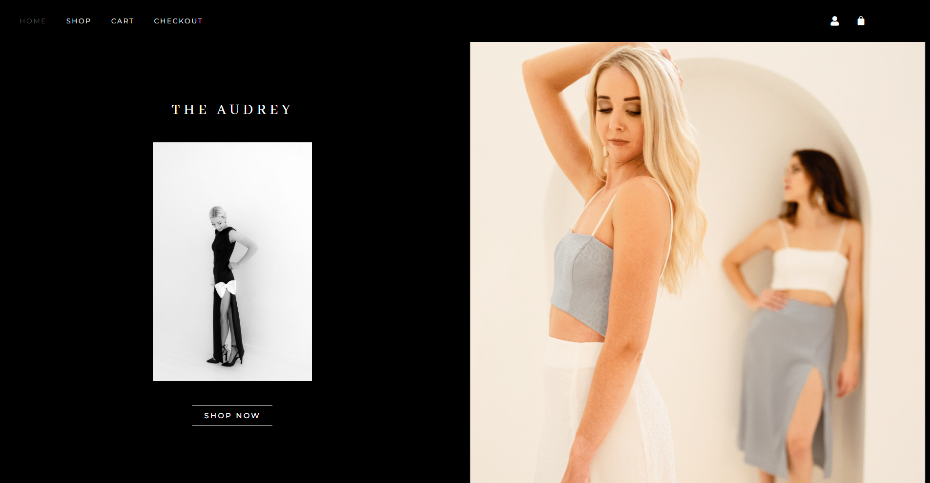 Minimal luxury clothing brand website design